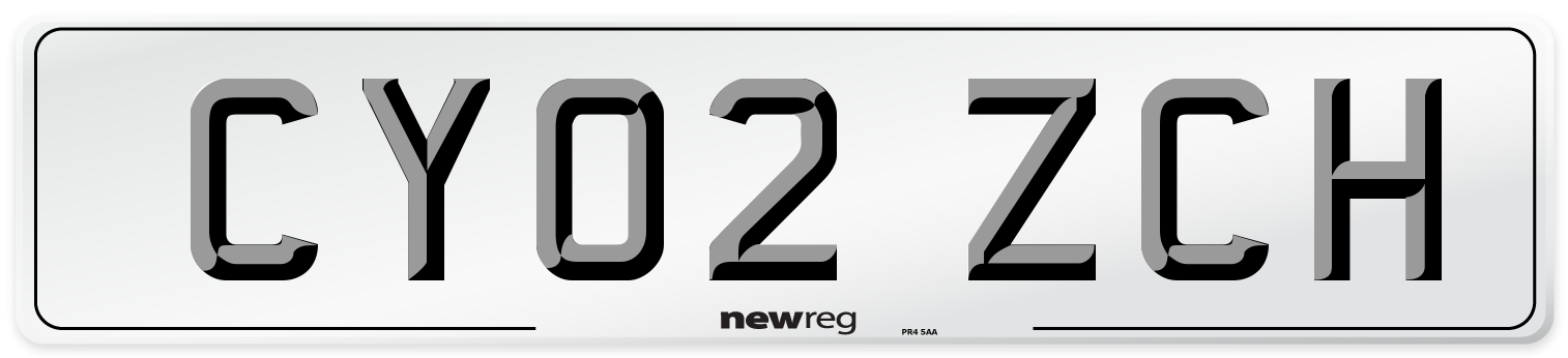 CY02 ZCH Number Plate from New Reg